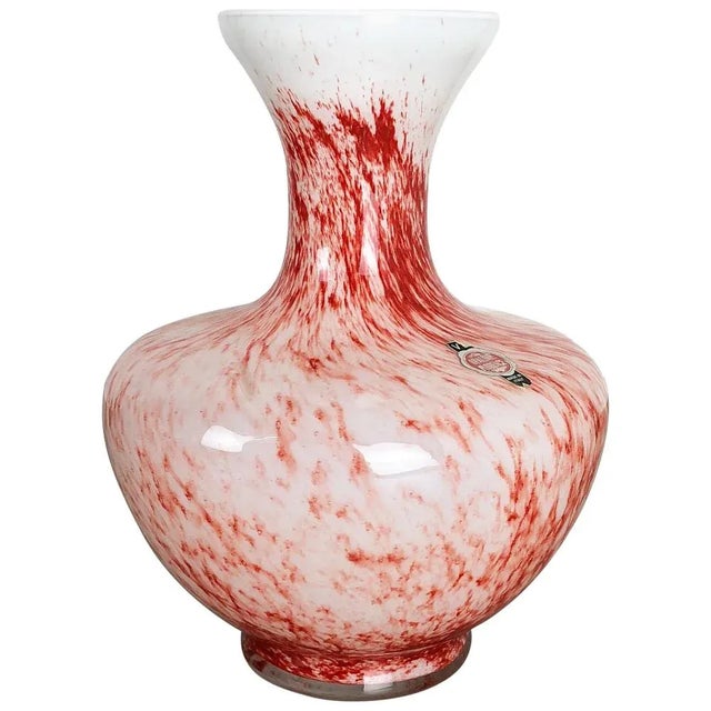 Large Vintage Pop Art Opaline Florence Vase, Italy For Sale - Image 11 of 11