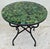 32" Moroccan Round Mosaic Table, Tamegrout Green Bejmat Style / Squares For Sale - Image 4 of 7