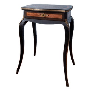 French Dressing Table with Cube Parquetry, 1800s For Sale