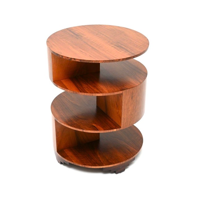 1930s Art Deco Figured Walnut Side Table, 1930 For Sale - Image 5 of 11