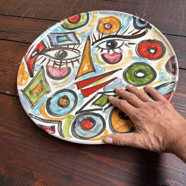 2000 - 2009 Ceramic Wall Plate by Gennaro Condurso, Seminara, Italy, 2000s For Sale - Image 5 of 8