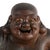 Late 20th Century Signed Concrete Laughing Buddha Statue With Reddish Brown Finish Asian Garden Sculpture For Sale - Image 5 of 9