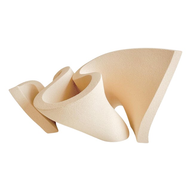 Ribbon Vase II in Stoneware Clay by Aleksandra Krasnopolska For Sale