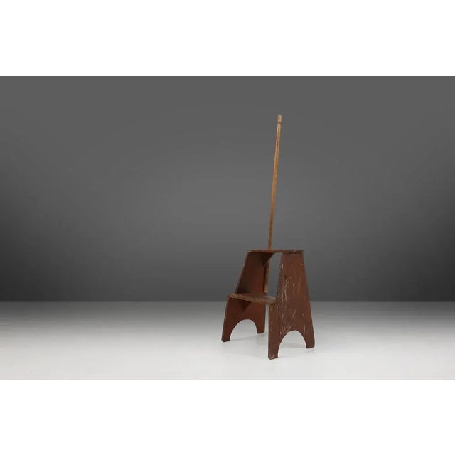 French Industrial Wooden Stepladder, 1900s For Sale - Image 13 of 13