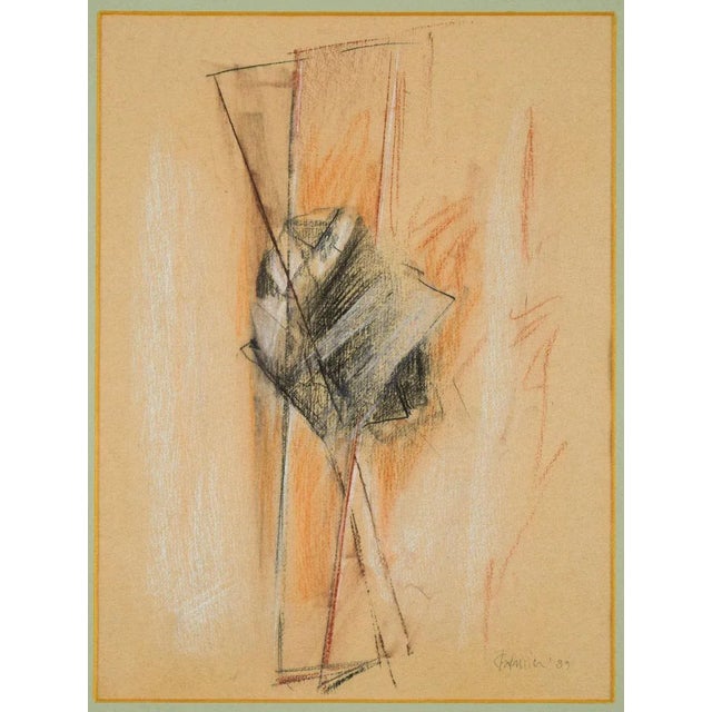 1980s Abstract Composition - Original Pastel Drawing by Claudio Palmieri - 1989 1989 For Sale - Image 5 of 5