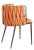 Mid-Century Modern Gigi Marble Top Dining Set with Orange Chairs - Set of 5 For Sale - Image 3 of 7