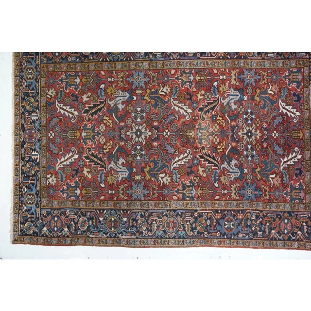 Traditional Vintage Heriz Rug 7' x 10' For Sale - Image 3 of 11
