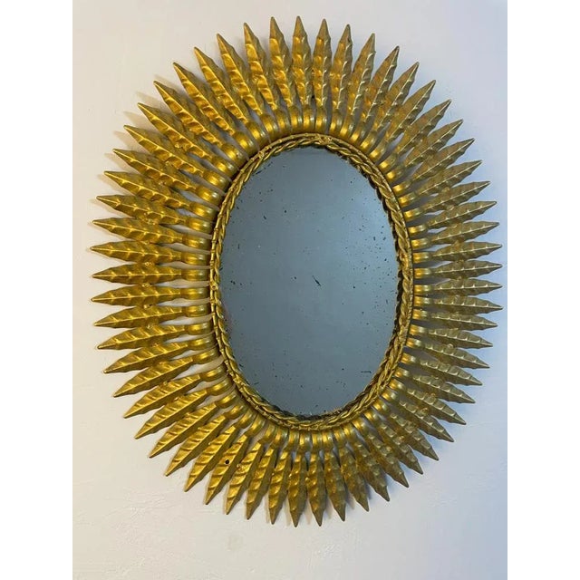 Mid-Century Modern Italian Sun Mirror, 1950s For Sale - Image 3 of 7