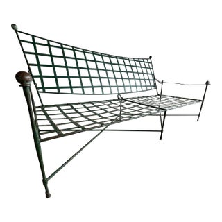 Mid 20th Century Attributed to Mario Papperzini for Salterini Iron Garden Sofa For Sale