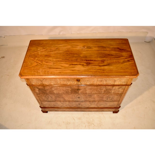 19th Century Burl Walnut Commode From France For Sale - Image 9 of 14
