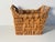 Vintage handmade wicker basket with handles.