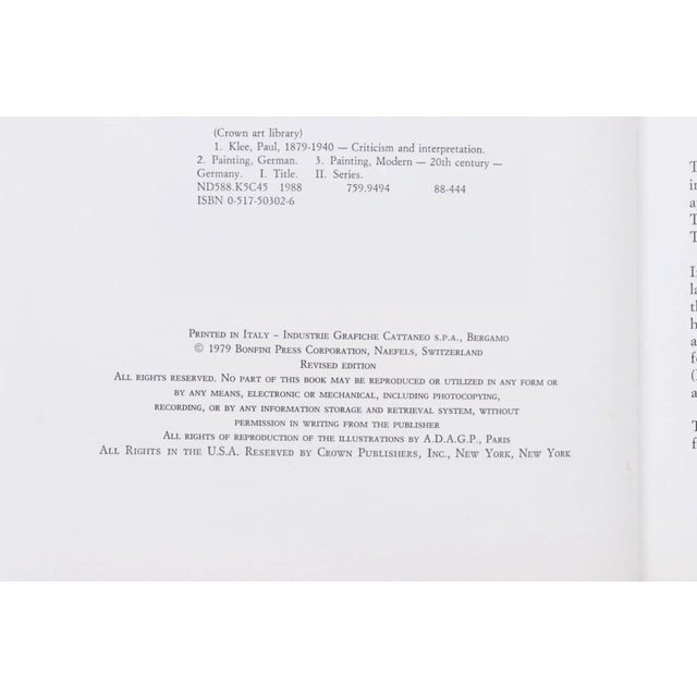 Klee by Denys Chevalier. Hardcover book with dustjacket. Published in 1979 by Crown Publishers Inc of New York. Printed in...