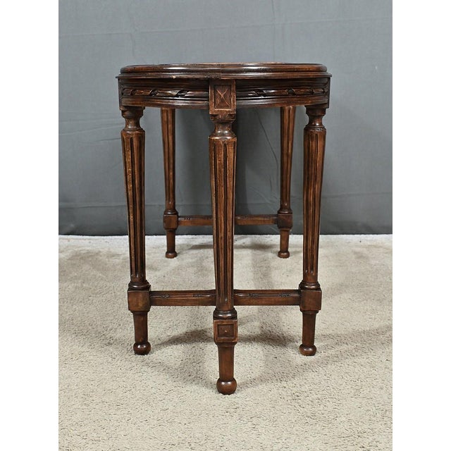 Wood Louis XVI Style Walnut Piano Bench For Sale - Image 7 of 12