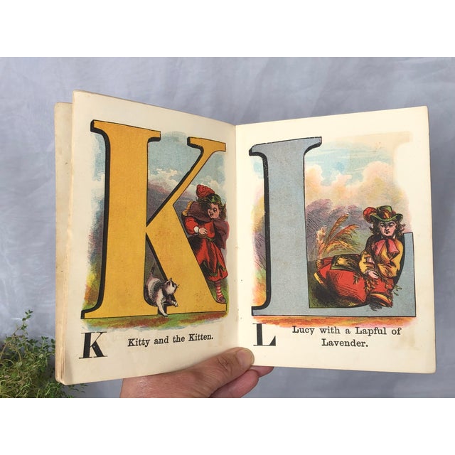 Antique Children's Book McLoughin Bros Great Big Abc With Chromolithograph Prints For Sale - Image 9 of 18