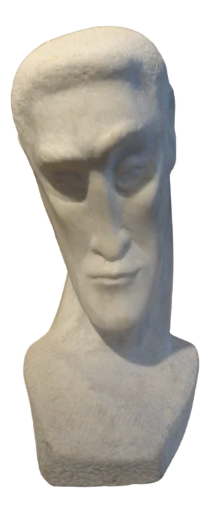 Mid-Century Modern Carrara Marble Bust