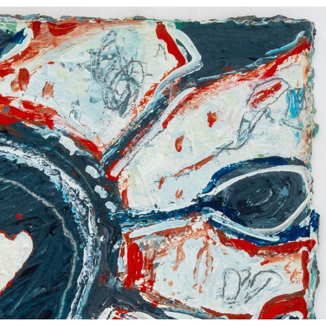 Contemporary Elfi Schuselka Abstract Composition Oil on Canvas For Sale - Image 3 of 5