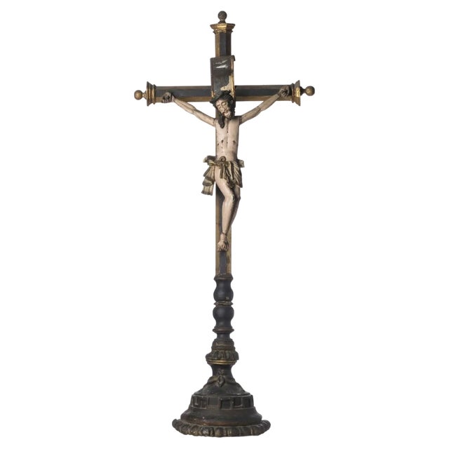 Portuguese Crucified Jesus Christ, 17th Century For Sale