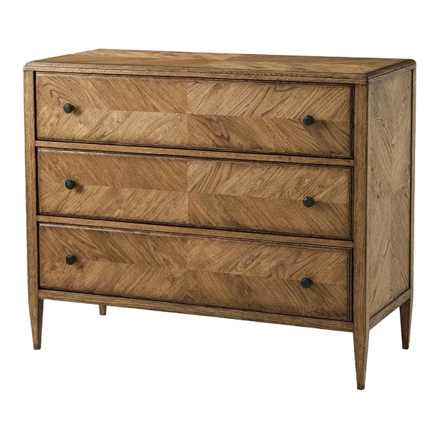 Rustic Oak Chest of Drawers - Light For Sale