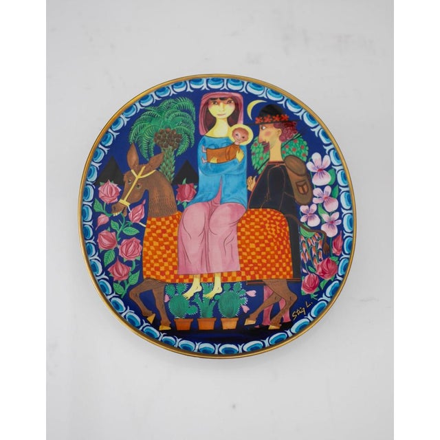 Gustavsberg Christmas Pottery Plate by Stig Lindberg for Gustavsberg, Sweden, 1981 For Sale - Image 4 of 13