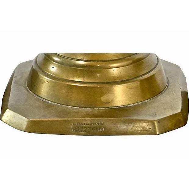 Late 19th Century 19th Century English Brass Candlesticks - Set of 3 For Sale - Image 5 of 6