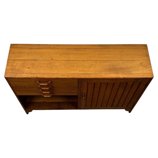 2000 - 2009 Small Mid-20th Century Golden Oak Sideboard For Sale - Image 5 of 13