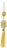 Golden Yellow Clear Resin Crystal Cut Beads Tassel Art For Sale