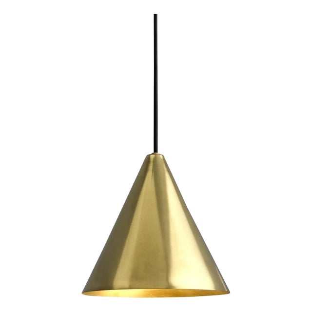 Hans-Agne Jakobsson Polished Brass 'Tratten' Pendant For Sale