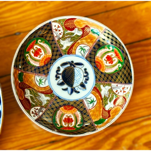 Early 20th Century Early 20th Century Imari Porcelain Plate For Sale - Image 5 of 10