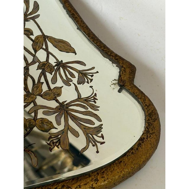 Mirror in Gilded Wood, 1950s For Sale - Image 9 of 12
