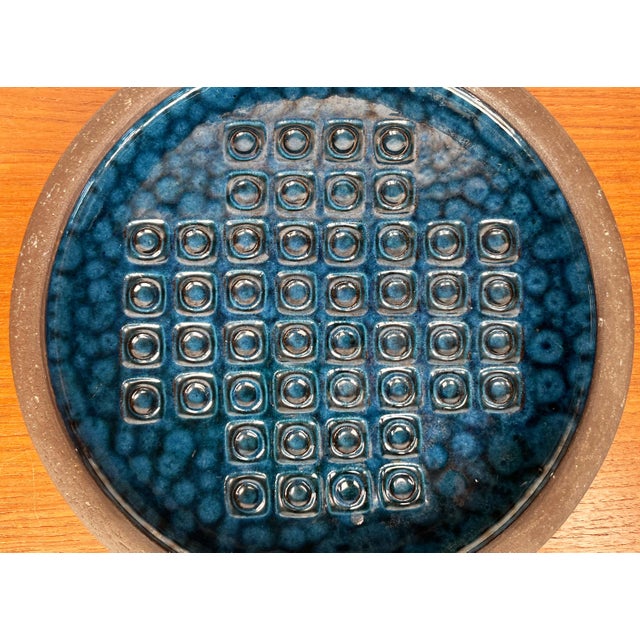 Large Mid-Century Modern Blue Danish Studio Pottery Bowl by Mogens Nielsen for Nysted Keramik, 1960s For Sale - Image 10 of 18