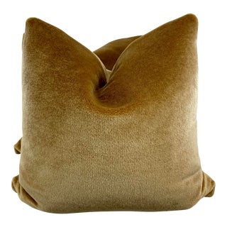 Kirby Designs “Mohair Velvet” in Ochre 22” Pillows-A Pair For Sale