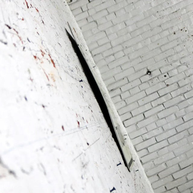 Vintage Right Lane Must Turn Right Large Steel Traffic Sign For Sale - Image 6 of 11