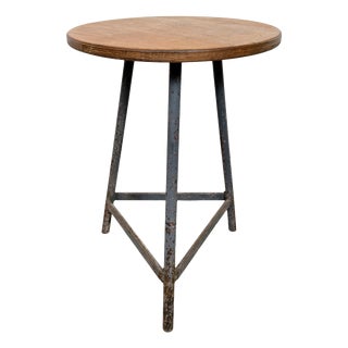 Industrial Grey Workshop Stool, 1960s For Sale