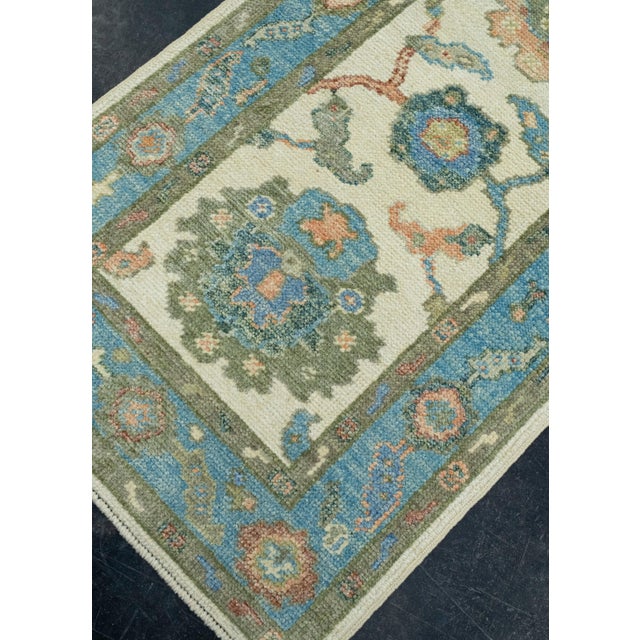 Turkish Turkish Oushak Runner Rug 2'4" x 6' #17070 For Sale - Image 3 of 8