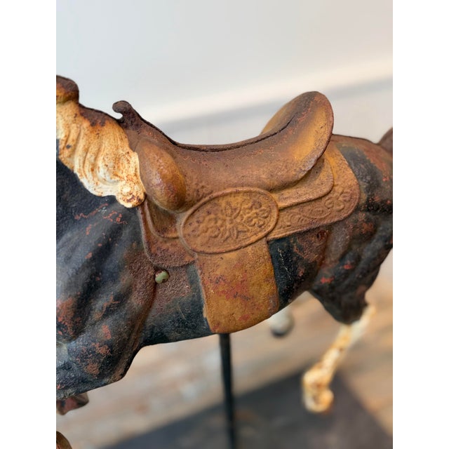 Cast Iron Carousel Horse on Stand C 1910 For Sale In New York - Image 6 of 9