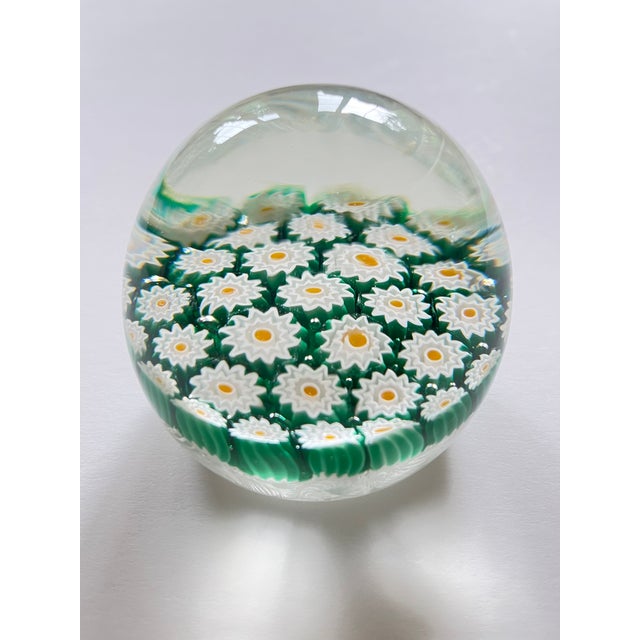 Murano Millefiori and Latticino Glass Paperweight For Sale - Image 10 of 14