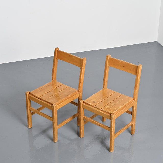 Dining Chairs attributed to Maison Regain for Les Arcs, 1970s, Set of 2 For Sale - Image 9 of 12