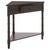 Coffee Gomez 1 Drawer 1 Shelf Corner Table in Dark Chocolate For Sale - Image 8 of 10