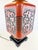 Vintage Chinoiserie Red and Black Ceramic Table Lamp With Gold-Lined Shade For Sale - Image 9 of 14