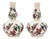 Antique Italian Floral & Butterflies Double Gourd Vases - a Pair For Sale