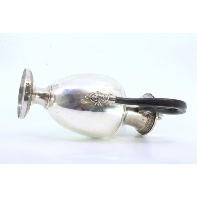 Silver Coffee Pot with Friezes, Chestnut Handle and Acorn-Shaped Lid Knob For Sale - Image 4 of 9