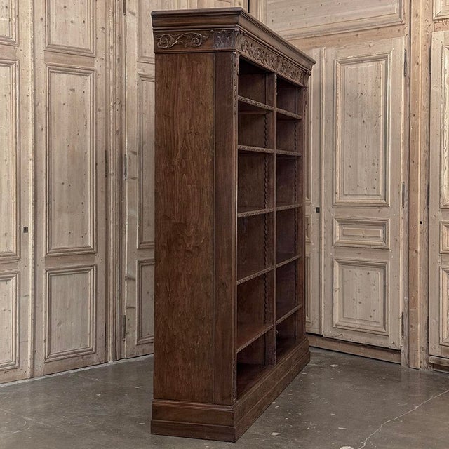 Antique Dutch Neoclassical Walnut Open Bookcase For Sale - Image 17 of 18