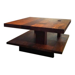 Bddw Coffee Table American Walnut with Dark Oil Finish For Sale