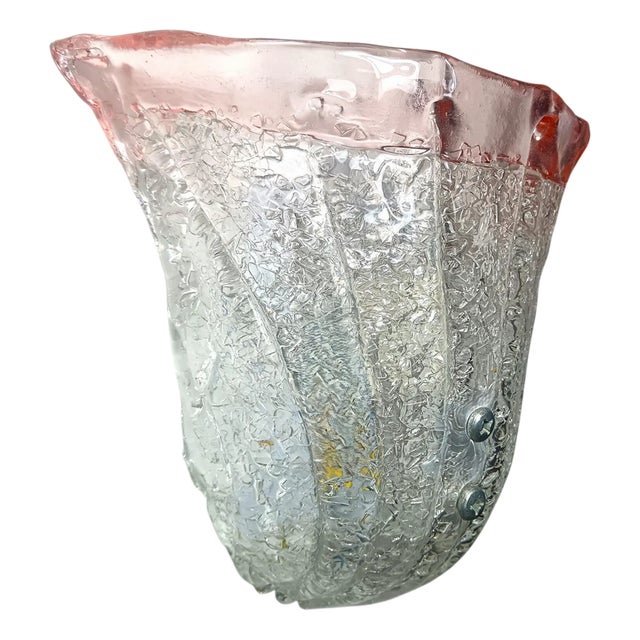 Vintage Art Deco Murano Glass Sconce, 1970s For Sale