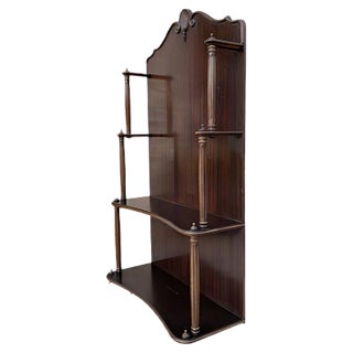 French Walnut Shelf, 1970s For Sale