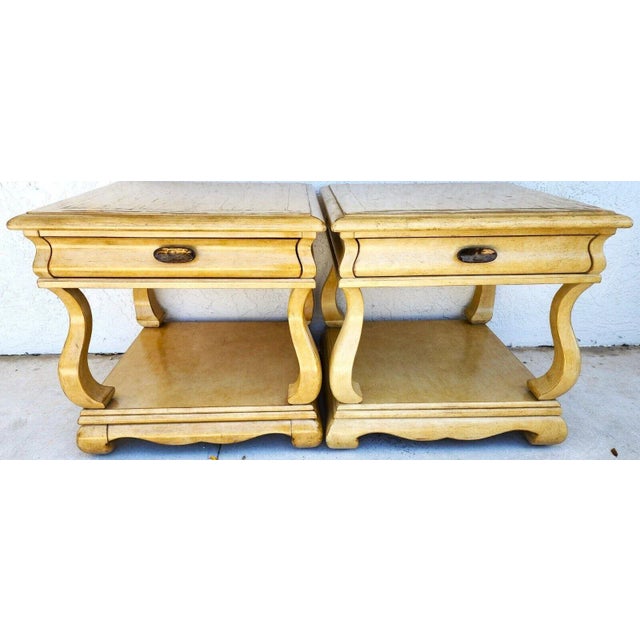 Nightstands Side End Tables Solid Wood Oversized by Century Furniture For Sale - Image 13 of 13