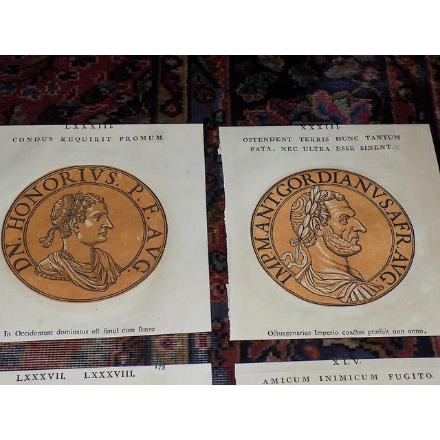 Realism Authentic Antique Early 18th C. Hubert Goltzius Chiaroscuro Woodcut Portraits of Roman Emperors -- Set of 12 For Sale - Image 3 of 8