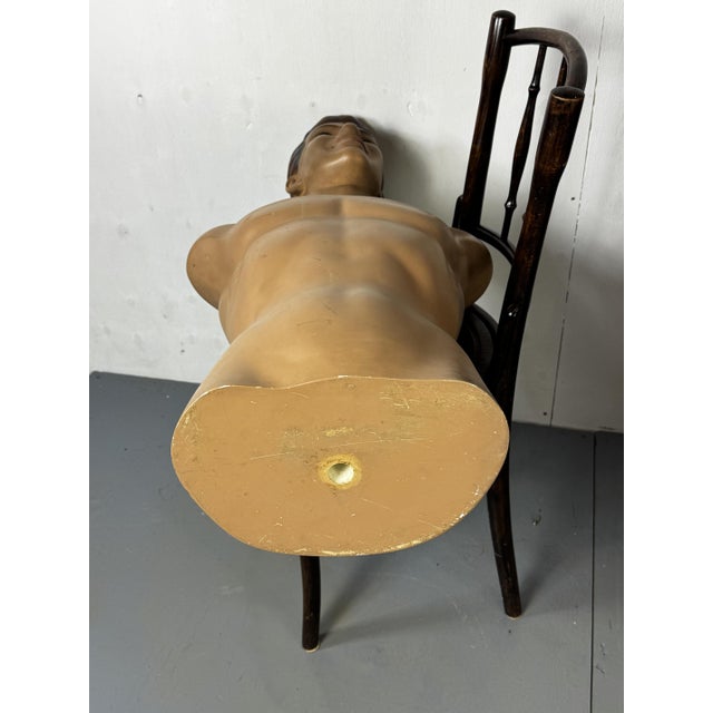 Brown Mid-Century Male Mannequin Bust, 1950s For Sale - Image 8 of 9