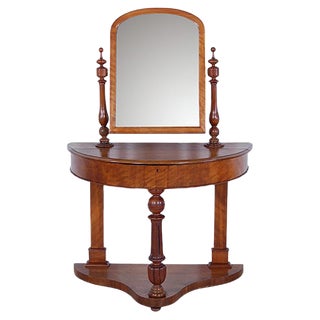Antique Walnut Dressing Table For Sale