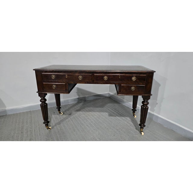 Antique Victorian Mahogany Desk, 1880 For Sale - Image 11 of 13